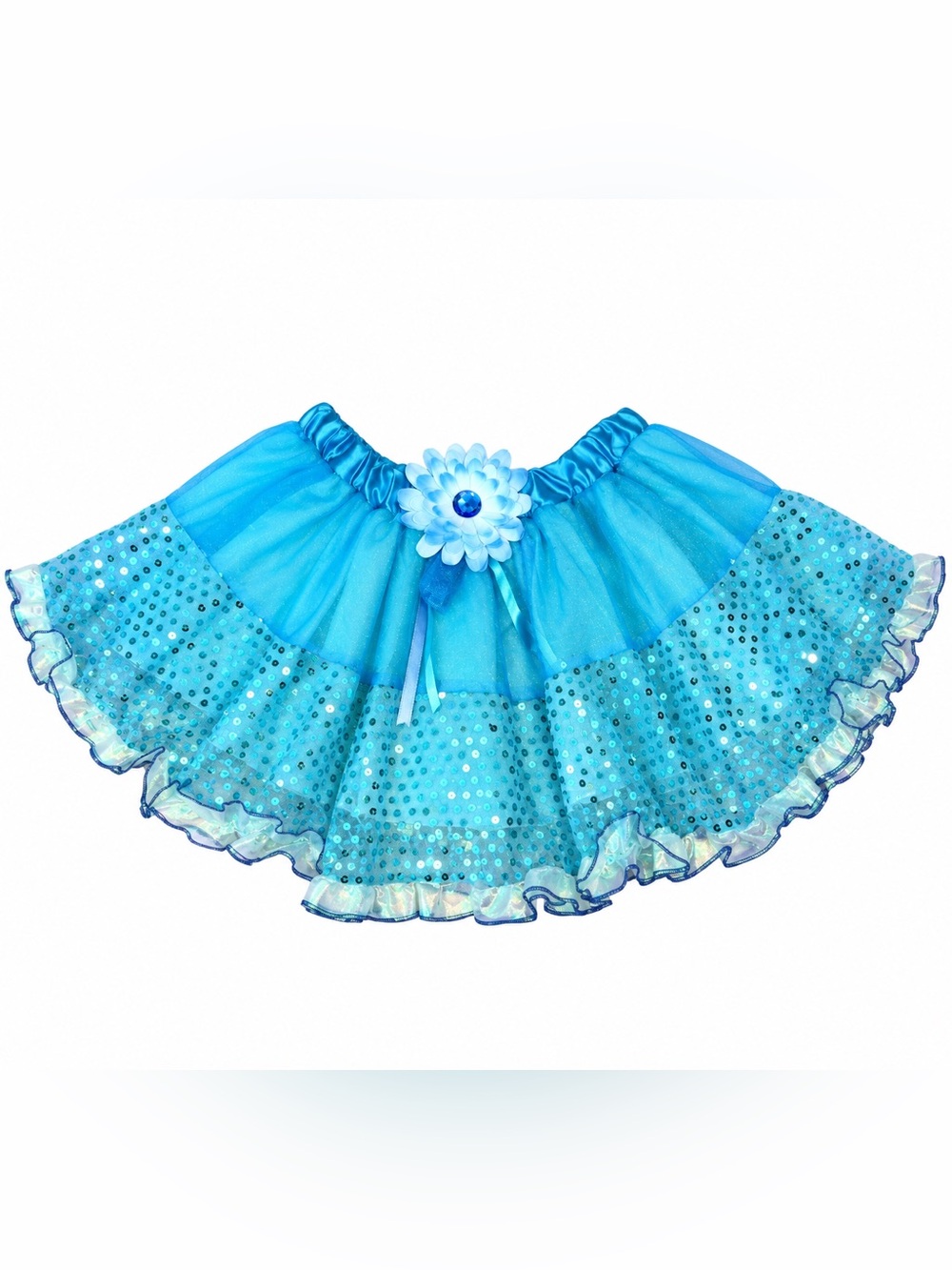 Costumes USA Girls Blue Sequin Tutu Skirt Size Medium Costume Dance Dress-Up